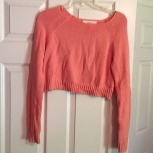 Pink sweater crop top!